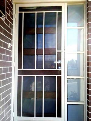 Cb: 16 Paper Bark Colac Steel Security Door With Tuff Screen Aluminium Mesh. CB: 16 Paper Bark Colac Steel Security Door With Tuff Screen Aluminium Mesh.