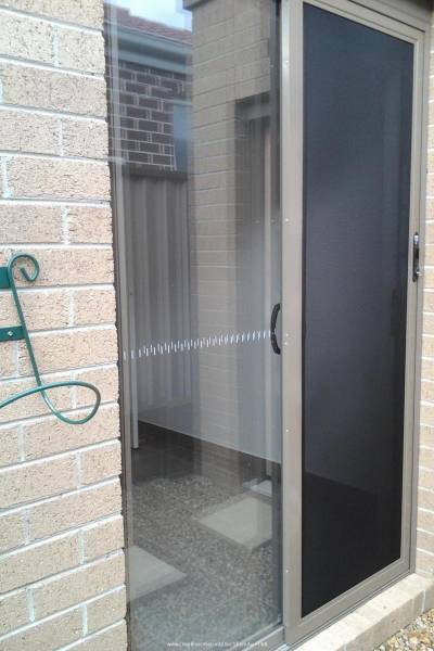 Silver Aluminum border Glass Security Doors
