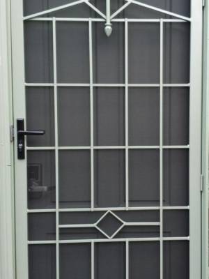 Cb: 59 Clear Breeze Lorne Security Steel Door In Pale Eucalypt With Stainless Steel Mesh CB: 59 Clear Breeze Lorne Security Steel Door In Pale Eucalypt With Stainless Steel Mesh